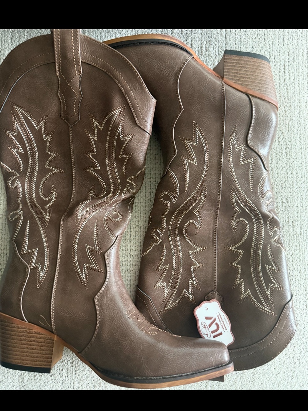 Brown Western Cowgirl Ankle Boots - Women